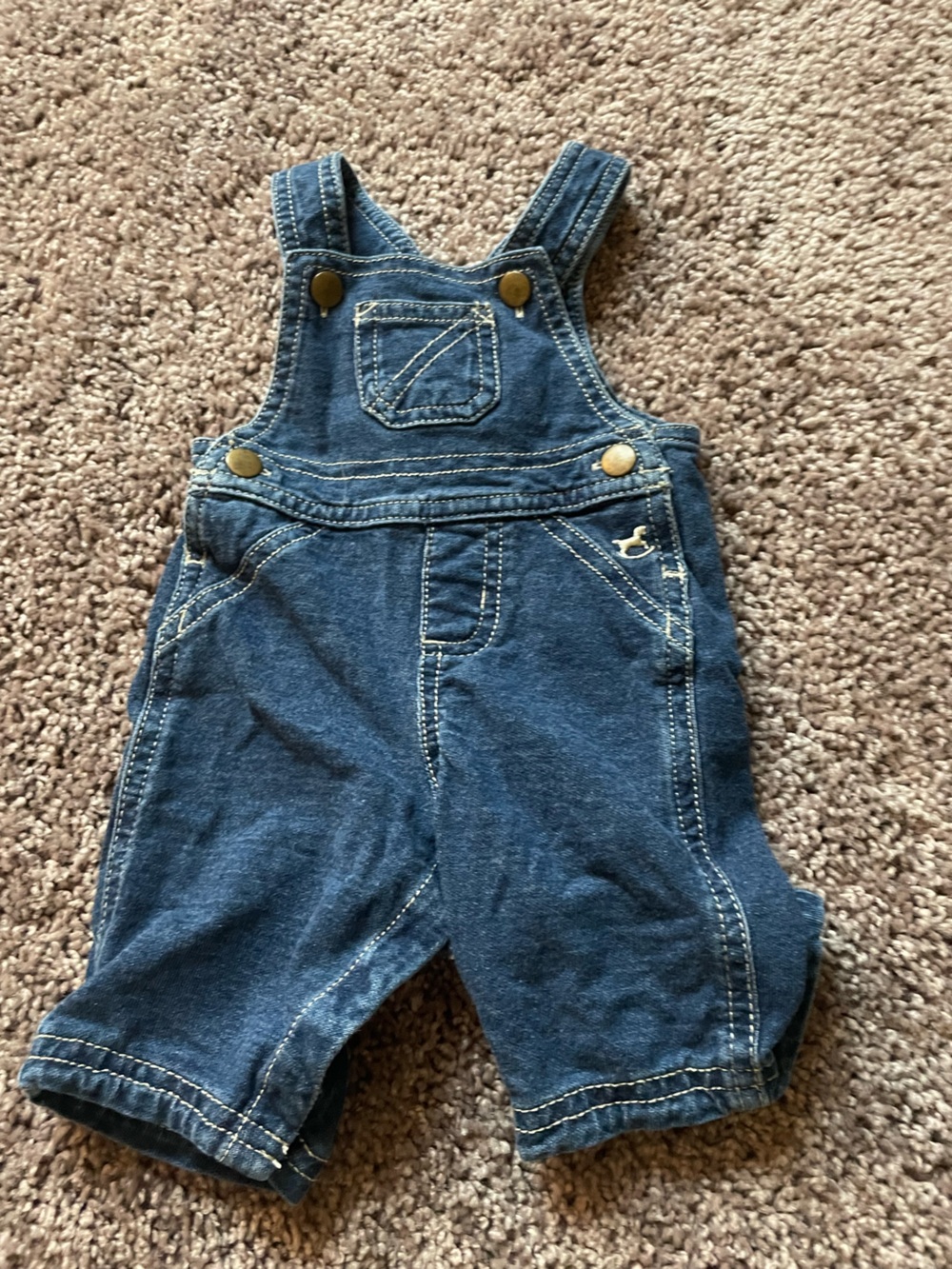 Classic Blue Denim Baby Overalls